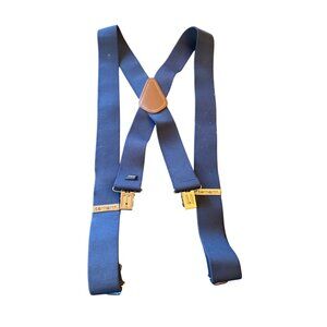 Carhartt Navy Blue Adjustable Suspenders One Size Workwear Casual